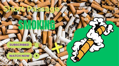 Learn English Through Passage I Short Passage About Smoking I Reading