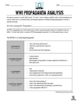 Propaganda Analysis Wwi In Propaganda Analysis Graphic