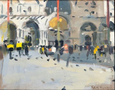 Ken Howard - Cityscape of Venice Modern British painting by Ken Howard ...