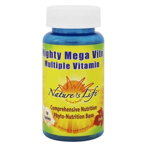 Natures Life Mighty Mega Vite Multiple Vitamin 30 Tablets