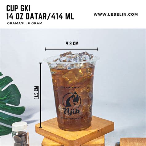 Jual Cetak Sablon Gelas Cup Plastik PP GKI 14oz 16oz Datar Shopee