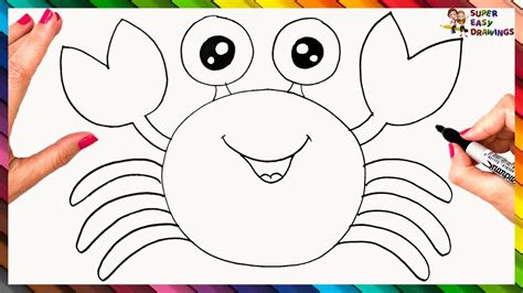 How To Draw A Crab Step By Step 🦀 Crab Drawing Easy - YouTube