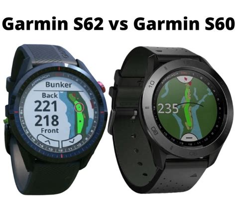 Garmin S62 vs S60 Comparison Chart | Garmin, Golf gps watch, Garmin watch