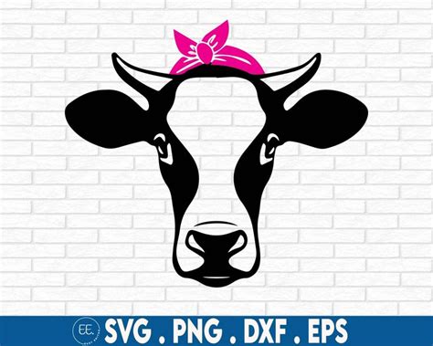 Cow With Pink Bandana Svg Pink Bandana Svg Pink Bandana Png Cow With