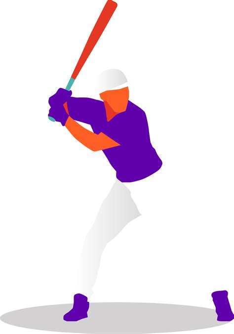 Free Baseball Player Hitting The Ball 19818274 Png With Transparent