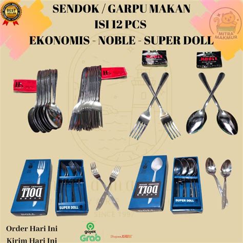 Jual Sale Sendok Garpu Makan Isi Pcs Ekonomis Noble Super