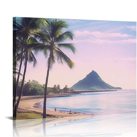 Comio Beach Wall Art Dreamy Beautiful Hawaii Sunset Landscape Picture