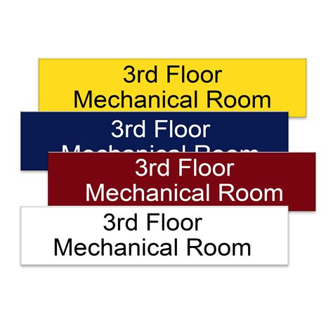 Magnetic Office Name Plates in Durable Plastic, 17 Color Combinations