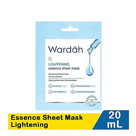 Jual Wardah Essence Sheet Mask Lightening Ml Shopee Indonesia