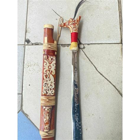 Jual Mandau Uk Cm Motif Khas Dayak Kalimantan Shopee Indonesia