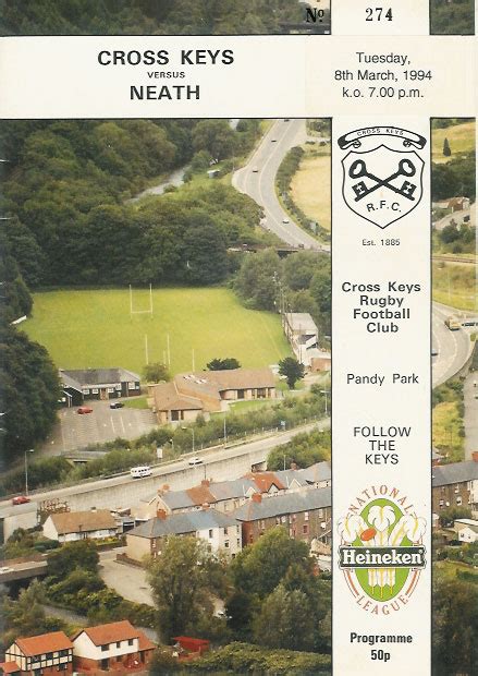 Cross Keys Rfc Wales Rugby Club Programmes At Rugby Relics