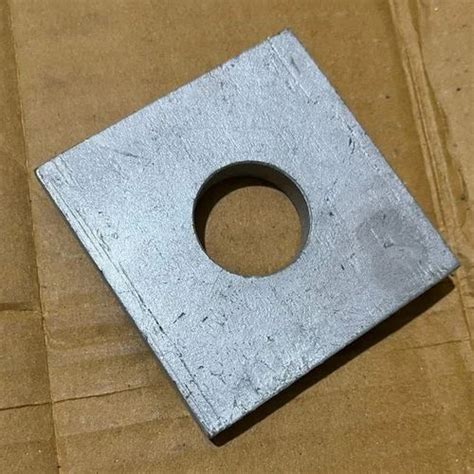 80x80mm LXW 10mm Mild Steel Square Plate Washer Inner Diameter 30 Mm