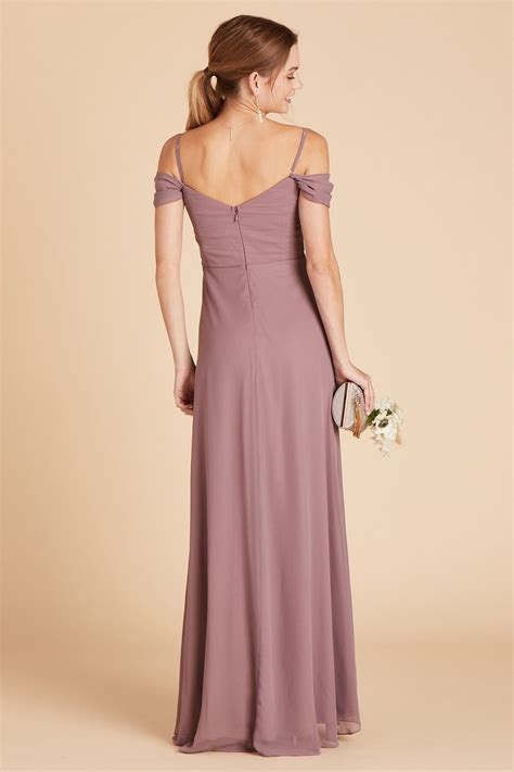 Spence Convertible Chiffon Bridesmaid Dress In Dark Mauve Birdy Grey