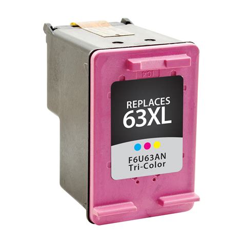 Hp 63xl Tri Color High Capacity Ink Cartridge F6u63a Remanufactured