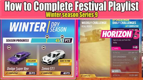 Forza Horizon How To Complete Festival Playlist Winter Season Series