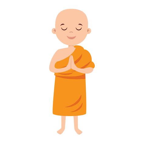 Cartoon Drawing Of Buddhist Monk 5520156 Vector Art at Vecteezy