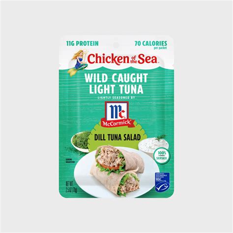 Wild Caught Light Tuna Packet Dill Tuna Salad Chicken Of The Sea