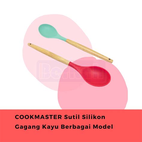 Jual COOKMASTER Sutil Silikon Gagang Kayu Berbagai Model Shopee Indonesia