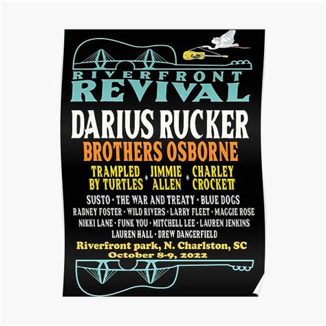 Riverfront Music Festival Line Up Poster For Sale By Festmerch