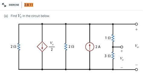 Solved A Find Vo In The Circuit Below Chegg