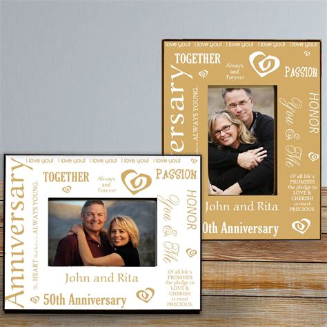 Personalized Golden Anniversary Picture Frame Tsforyounow