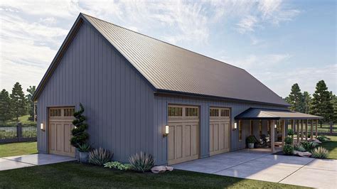 Barndominium With Wrap Around Porch Plans