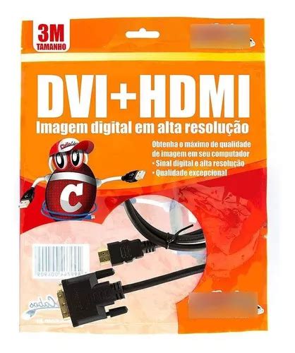 Cabo Dvi Para Hdmi Metros Cirilo Cabos Mercadolivre