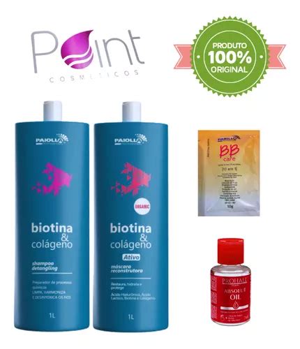 Kit Paiolla Progressiva Biotina E Colágeno Sem Formol 2x1lt