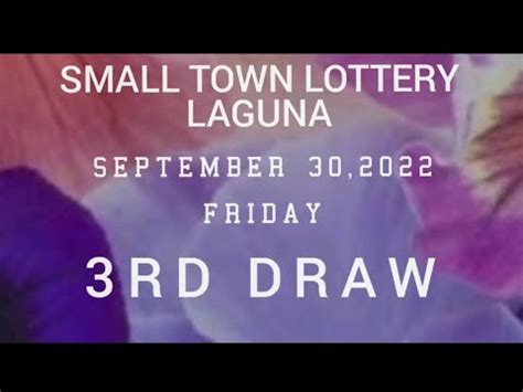 STL LAGUNA RESULT ToDAY 3RD DRAW SEPTEMBER 30,2022 - YouTube