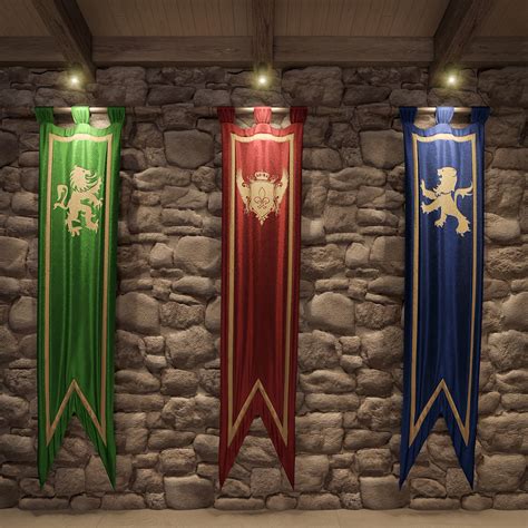 Medieval Flags 3d Model By Madmix