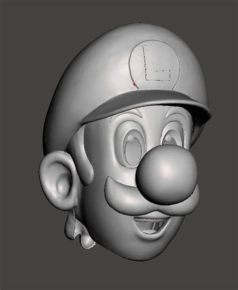 Luigi Head For Cosplays Stl And Pepakura D Model D Printable Cgtrader