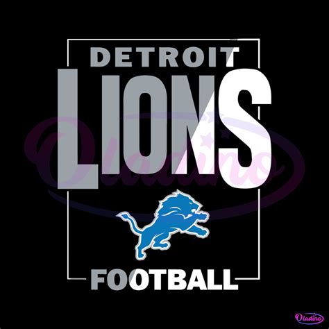 Detroit Lions Football Mascot Logo Team Svg