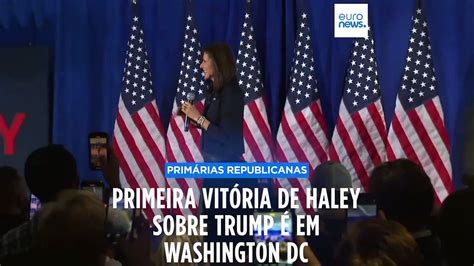 Nikki Haley bate Trump em Washington DC e consegue primeira vitória nas