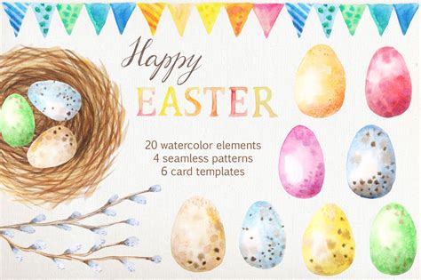 Easter Watercolor Collection By Larysa Zabrotskaya Thehungryjpeg