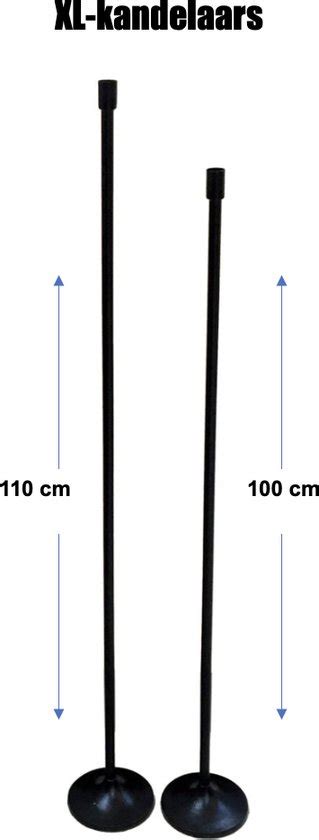 Kandelaar Set Stuks Xl Kandelaars Zwart Cm En Cm