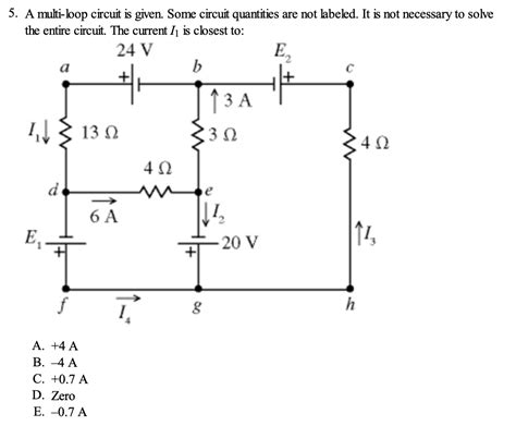 Solved 5 A Multi Loop Circuit Is Given Some Circuit Chegg