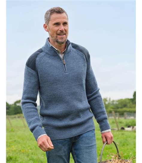 Blue Smoke Pure Wool Hill Walker Jumper Woolovers Uk