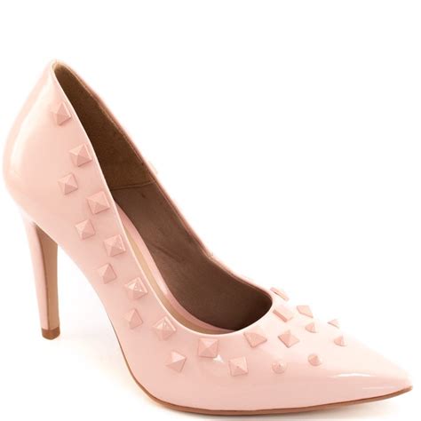 Scarpin Spikes Numeração Especial Sapato Show 97006e Verniz Nude