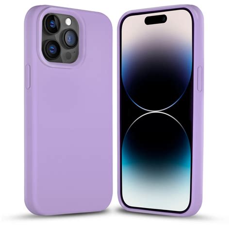 Coque Silicone Solide IPhone 14 Pro Max Violet Clair Coque Telephone Fr