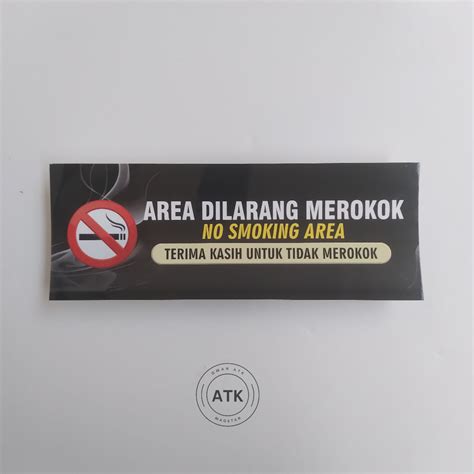 Jual Stiker Area Dilarang Merokok Stiker No Smoking Area Terima