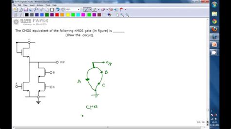 Gate 1991 Ece Cmos Equivalent Of Nmos Logic Gate Youtube