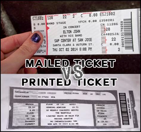 Ticketmaster Printed Ticket