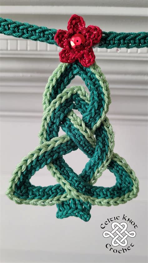 Celtic Christmas Tree Ornament Celtic Knot Crochet