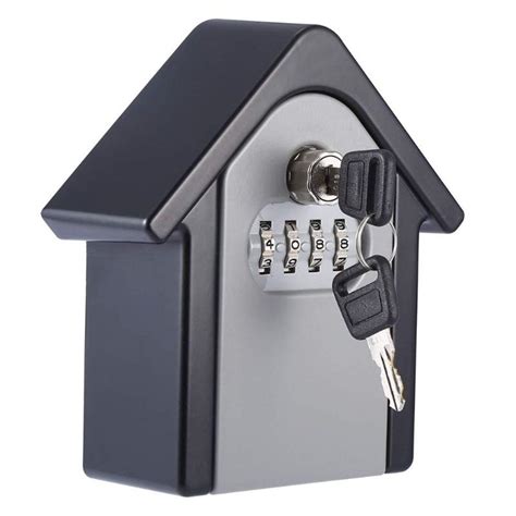 Aluminum Alloy Password Box Wall Mounted Key Lock Box 4 Digit Code ...