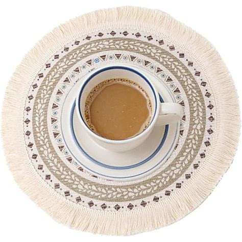 Boho Coton Tiss Mandala Gland Sets De Table Ronds Boho Pour Table