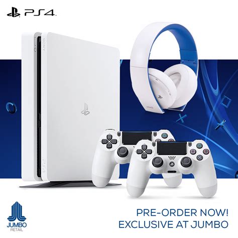 Pre Order Sony PS4 Slim 500GB White Bundle Offer at Jumbo Online