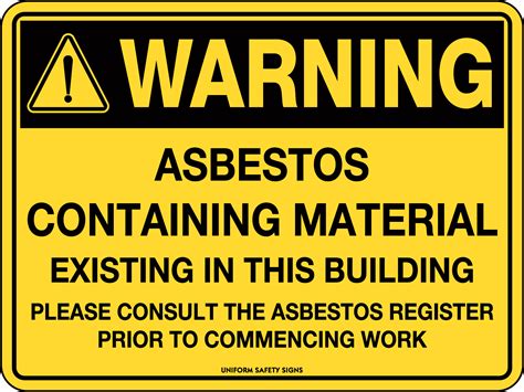 Warning Asbestos Containing Material Existing In This Building