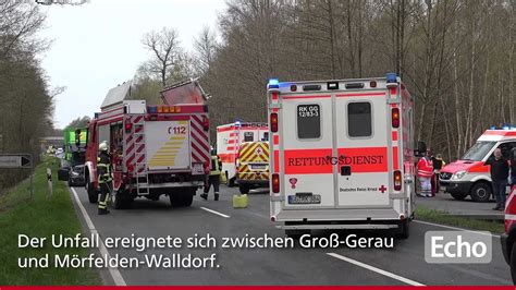 Unfall Auf B Zwischen Gro Gerau Und M Rfelden Walldorf Youtube