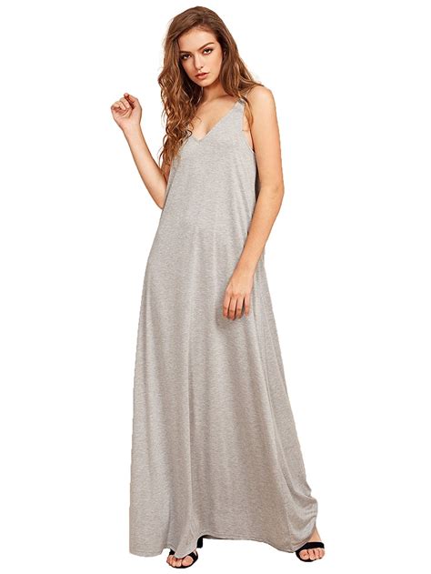 Verdusa Women S Casual Sleeveless Deep V Neck Knitted Shift Sexy Maxi