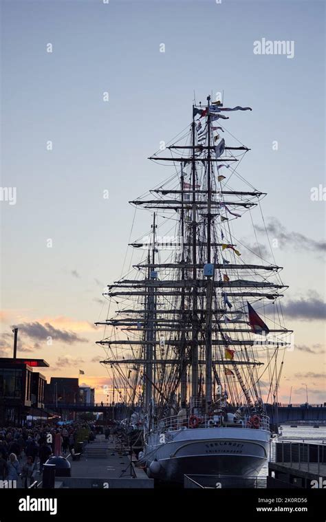 Amazing Ships From Tall Ship Race Event In Aalborg Stock